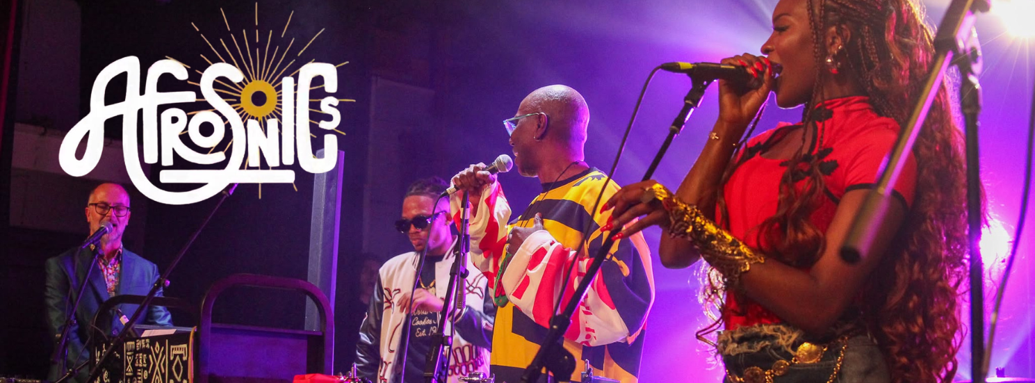 The band, Afrosonics, perform